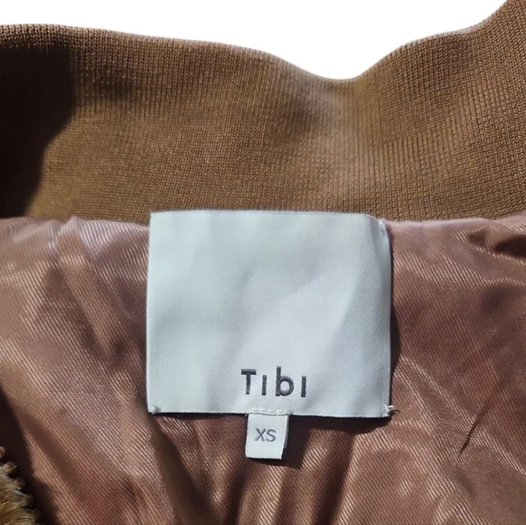 TIBI | Oversized Brown Faux Fur Bomber Jacket in Size XS ~ NWOT - Picture 5 of 6